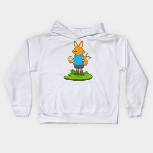 Fox Painting Paint brush Kids Hoodie